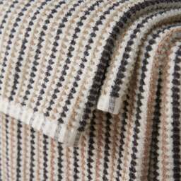 Catherine Lansfield Rice Weave Stripe Towel Grey - Rice Weave Stripe Hand Towel Grey - thumbnail 2
