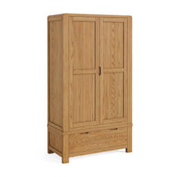 Solvi Gents Wardrobe - Gents Wardrobe Solid Oak / Oak Veneer - thumbnail 2