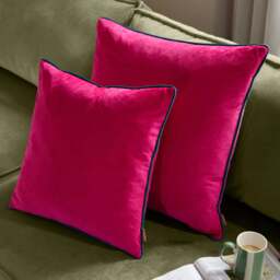Meridian Pink And Blue Square Cushion - Meridian 45CM Cushion Raspberry & Teal