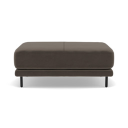 Morris Large Footstool - Rectangular footstool A Fabric - FAB-MEG-51  DK TAUPE - thumbnail 1