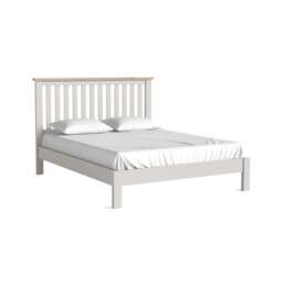 Elmstead Grey Slatted Low Foot End Bed - 5ft Slatted Low Foot End Bed Stone Grey - King - thumbnail 1