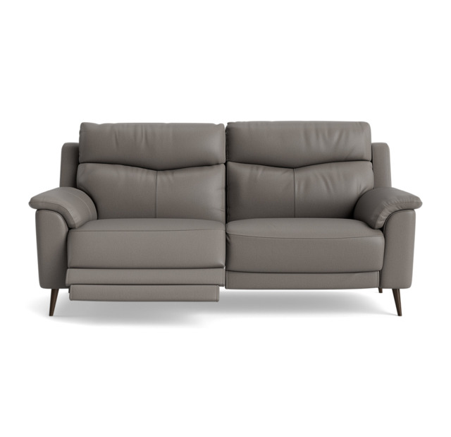 Revel Small 3 Seater Recliner Sofa - 2.5 Seater Sofa with 2 Power Recliners (Compact) Cat 20S - Power Recliner with USB - NWS-042E ELEPHANT - image 1