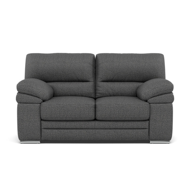 Gino 2 Seater Sofa - 2 Seater Sofa F8 - Hopsack Charcoal 70006 / Metal Feet - image 1