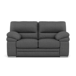 Gino 2 Seater Sofa - 2 Seater Sofa F8 - Hopsack Charcoal 70006 / Metal Feet