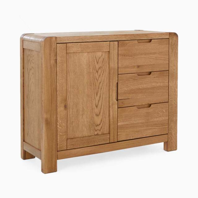 Solvi Small Sideboard - Small Sideboard Solid Oak / Oak Veneer - image 1