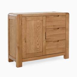 Solvi Small Sideboard - Small Sideboard Solid Oak / Oak Veneer