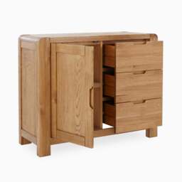 Solvi Small Sideboard - Small Sideboard Solid Oak / Oak Veneer - thumbnail 2