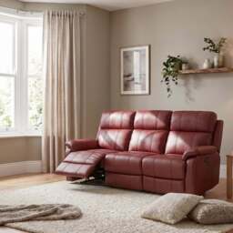 Fara 3 Seater Recliner Sofa - 3 Seater with 2 Power Recliners Cat 25S - Power Recliner with USB - NCS-744D STAR WHITE - thumbnail 2