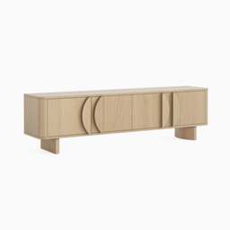 Camden Large TV Unit - Large Media Unit Light Oak - thumbnail 3
