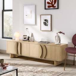 Camden Large TV Unit - Large Media Unit Light Oak - thumbnail 2