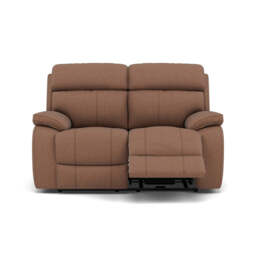 Galaxy 2 Seater Recliner Sofa - 2 Seater Sofa 2 Manual Recliners Fabric - Manual Recliner - BFA-BLJ-04 TOBACCO - thumbnail 1