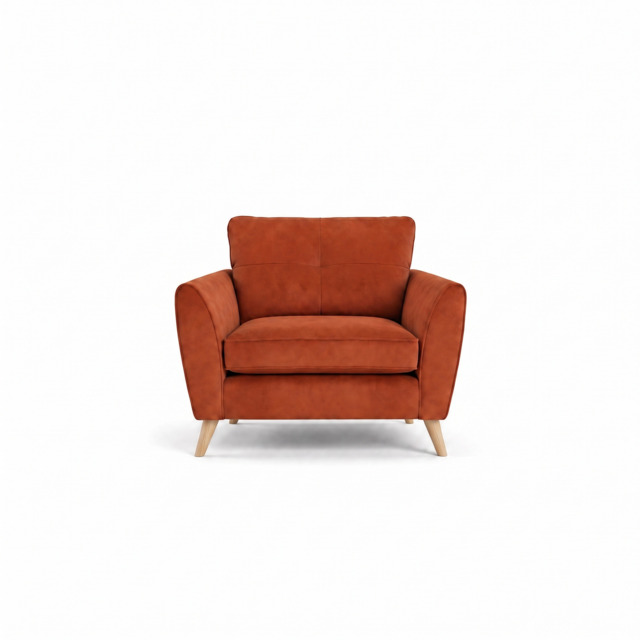Zara Armchair - Armchair - Plush Marmalade / Light Feet - image 1