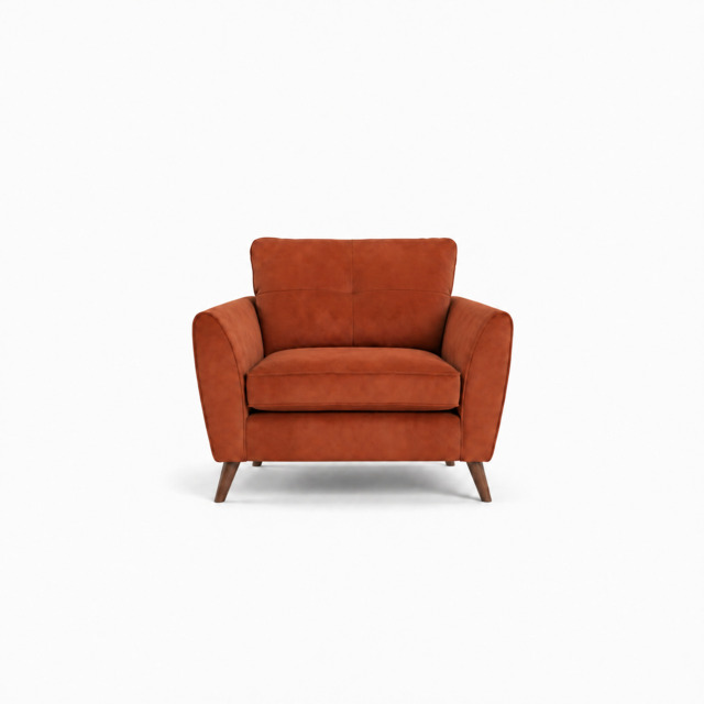 Zara Armchair - Armchair - Plush Marmalade / Light Feet - image 1
