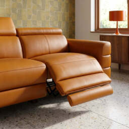 Hoy 2 Seater Recliner Sofa - 2 Str W/ 2 Power Recliner W/ 2 Manual Headrest Cat M - Power with Manual Headrest - M5657 Melbourne Black - thumbnail 4