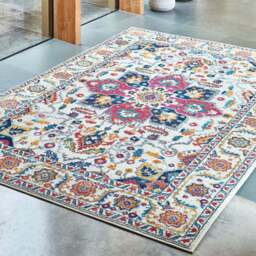 Nasir Persian White Multi Rug - NV24 Persian White Multi - 160cm x 230cm - thumbnail 2