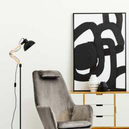 Astratto Set Of Two Black & White Abstract Wall Art - DISC Astratto Set Of Two B&W Abstract Wall Art - thumbnail 2