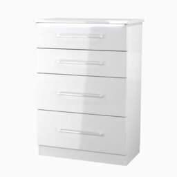 Portland 4 Drawer Deep Chest - 4 Drawer Deep Chest - GGDG - Grey Gloss & Dusk Grey - thumbnail 3