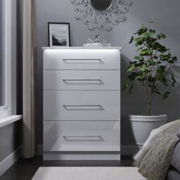 Portland 4 Drawer Deep Chest - 4 Drawer Deep Chest - GGDG - Grey Gloss & Dusk Grey - thumbnail 2
