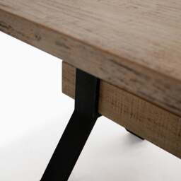 Dakota Dining Table - Large Dining Table Reclaimed Solid Wood - 229cm - thumbnail 5