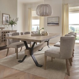 Dakota Dining Table - Large Dining Table Reclaimed Solid Wood - 229cm - thumbnail 2