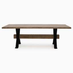 Dakota Dining Table - Large Dining Table Reclaimed Solid Wood - 229cm - thumbnail 3