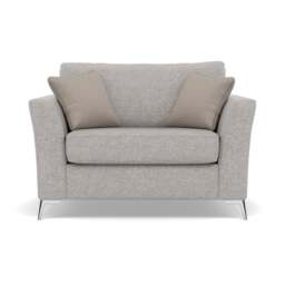 Chilton Loveseat - Cuddler Sofa Fabric - Smoke Feet / Elara Silver - thumbnail 4