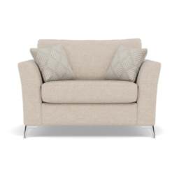 Chilton Loveseat - Cuddler Sofa Fabric - Smoke Feet / Elara Silver - thumbnail 1