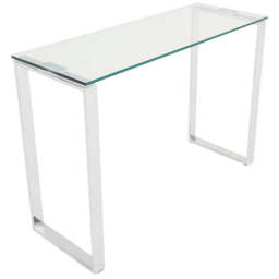 Paloma Console Table - Console Table Clear Glass/Chrome - thumbnail 7