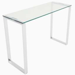 Paloma Console Table - Console Table Clear Glass/Chrome - thumbnail 4