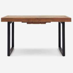 Detroit Extending Dining Table - 140/180cm Ext Dining Table Oaklands & Rustic Natural Finish