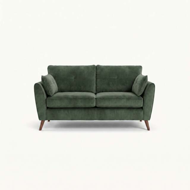 Zara 2 Seater Sofa - 2 Seater Sofa - Plush Emerald / Light Feet - image 1