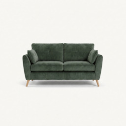 Zara 2 Seater Sofa - 2 Seater Sofa - Plush Emerald / Light Feet