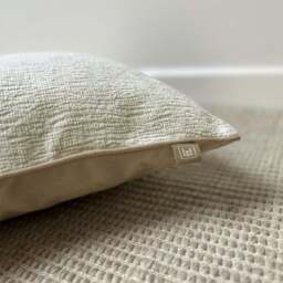Belgravia Wave Chenille Cushion Cream - Wave Chenille Cushion Cream 50X30CM - thumbnail 4