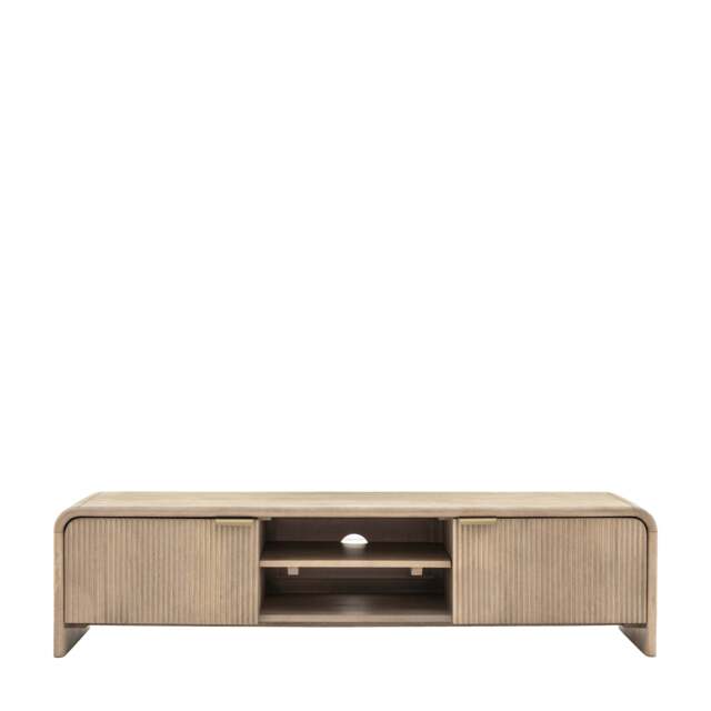 Colonna Media Unit - Media Unit Natural Mango Wood / Brass - image 1