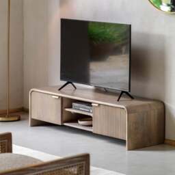 Colonna Media Unit - Media Unit Natural Mango Wood / Brass - thumbnail 2