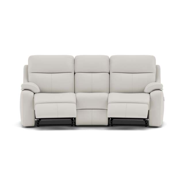 G Plan Kingsbury 3 Seater Curved Recliner Sofa - 3 Seater Power Recliner Curved Sofa Double with USB Grade L - Power Recliner with USB - L840 Cambridge Chalk - image 1