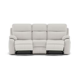 G Plan Kingsbury 3 Seater Curved Recliner Sofa - 3 Seater Power Recliner Curved Sofa Double with USB Grade L - Power Recliner with USB - L840 Cambridge Chalk - thumbnail 1