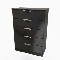 Colton 5 Drawer Chest - 5 Drawer Chest - GGDG - Grey Gloss & Dusk Grey - thumbnail 2