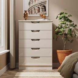 Colton 5 Drawer Chest - 5 Drawer Chest - GGDG - Grey Gloss & Dusk Grey - thumbnail 7