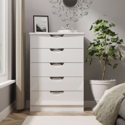 Colton 5 Drawer Chest - 5 Drawer Chest - GGDG - Grey Gloss & Dusk Grey - thumbnail 6