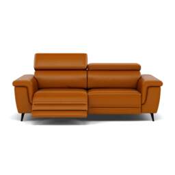 Sparta 3 Seater Recliner Sofa - 3 Str W/ 2 Power Recliner W/ 2 Power Headrest Cat M/S - Power with Power Headrest & USB - M5659 Melbourne Ochre