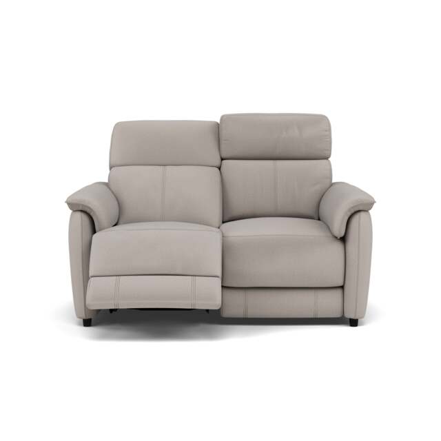 Orkney 2 Seater Recliner Sofa - 2 Seater Sofa with 2 Power Recliners Fabric - Power Recliner with USB - BFAMAD-02 SILVER GREY - image 1