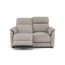 Orkney 2 Seater Recliner Sofa - 2 Seater Sofa with 2 Power Recliners Fabric - Power Recliner with USB - BFAMAD-02 SILVER GREY