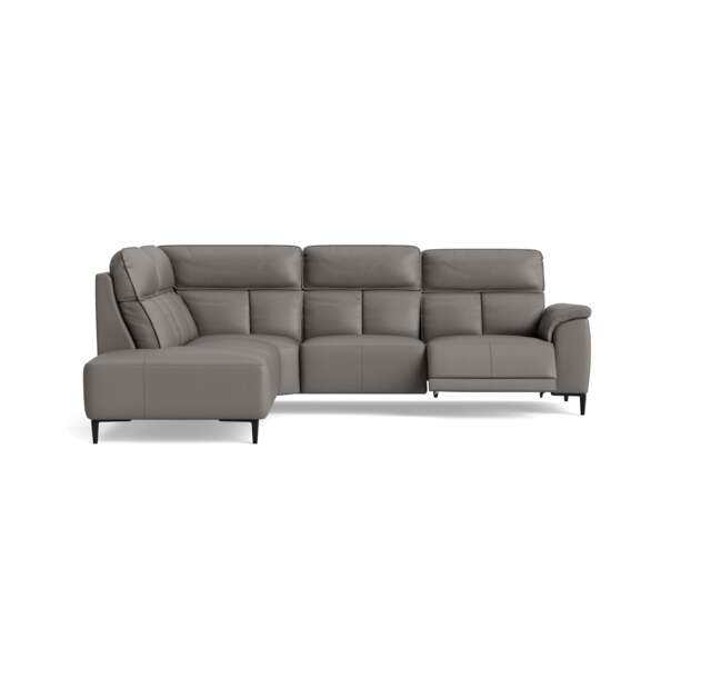 Loma Large Corner Sofa - Combination 1 Left Terminal with 2.5 Right Power 2 Pieces Cat 20S - Left Hand Facing - Power Recliner with USB - NWS-042E ELEPHANT - image 1