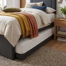 Highgrove Deluxe Guest Divan Bed - OC Guest Bed Divan Set 90x190cm - Designer Sapphire Floral - thumbnail 3