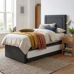 Highgrove Deluxe Guest Divan Bed - OC Guest Bed Divan Set 90x190cm - Designer Sapphire Floral - thumbnail 2
