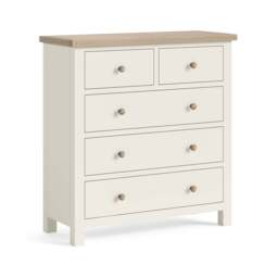 Elmstead White 2 Over 3 Drawer Chest - 2 Over 3 Drawer Chest Coconut White - thumbnail 2