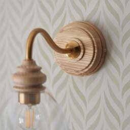 Cotswold 1 Brown Wall Light - DHD Cotswold 1 Wall Light Natural Ash - thumbnail 3