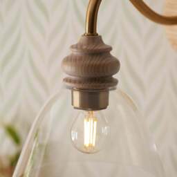 Cotswold 1 Brown Wall Light - DHD Cotswold 1 Wall Light Natural Ash - thumbnail 2