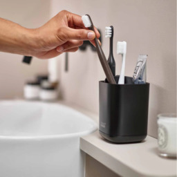 Joseph Joseph Bathroom Black Toothbrush Caddy - EasyStore Toothbrush Caddy Matt Black - thumbnail 1